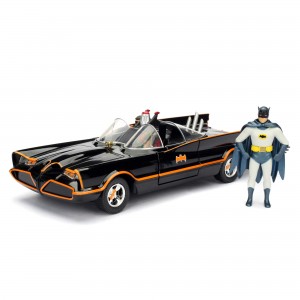 Jada Toys Batmobile Batman Classic TV Series 1966 with Batman and Robin Hollywood Rides 1:24 Scale 253215001 