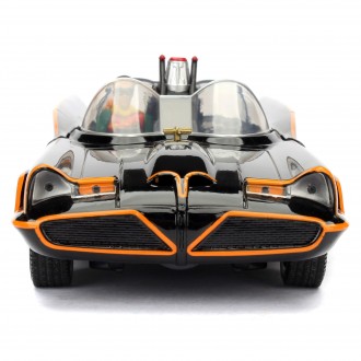 Jada Toys Batmobile Batman Classic TV Series 1966 with Batman and Robin Hollywood Rides 1:24 Scale 253215001