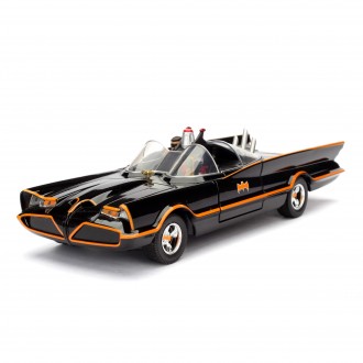 Jada Toys Batmobile Batman Classic TV Series 1966 with Batman and Robin Hollywood Rides 1:24 Scale 253215001