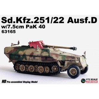 Dragon Armor Neo Sd.Kfz.251/22 Ausf.D w/7.5cm PaK 40 Unidentified Unit 1945 1:72 Scale 63165