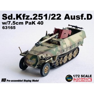 Dragon Armor Neo Sd.Kfz.251/22 Ausf.D w/7.5cm PaK 40 Unidentified Unit 1945 1:72 Scale 63165