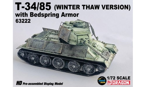 Neo Dragon Armor T-34/85 with Bedspring Armour (Winter Thaw Version) Special Edition 1:72 Scale 63222  