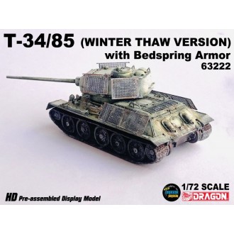 Neo Dragon Armor T-34/85 with Bedspring Armour (Winter Thaw Version) Special Edition 1:72 Scale 63222 