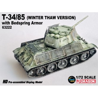 Neo Dragon Armor T-34/85 with Bedspring Armour (Winter Thaw Version) Special Edition 1:72 Scale 63222 