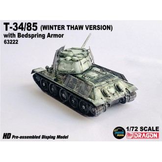 Neo Dragon Armor T-34/85 with Bedspring Armour (Winter Thaw Version) Special Edition 1:72 Scale 63222 