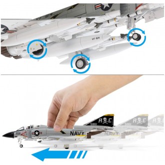 Forces of Valor F-4J Phantom 11 VF-84 'Jolly Rogers' U.S. Navy, VF-84 "Jolly Rogers" USS Franklin D. Roosevelt (CVA-42) 1970 F-4J 200 BuNo. 155861 1:72 Scale 814051B