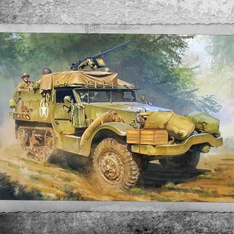 Forces of Valor U.S. M3A1 Half-track Normandy 1944 1:72 Scale Kit 873007A