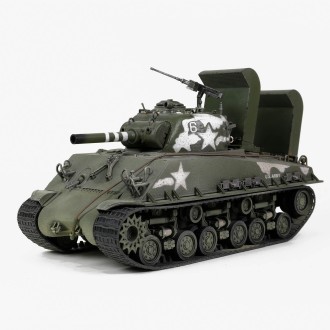 Forces of Valor U.S. Sherman M4E8 (105) Medium Tank HVSS with Deep Wading Gear 711th Battalion Okinawa 1945 Engine Plus Series 1:32 Scale 912102A