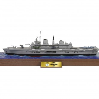 Forces of Valor British HMS Invincible (RO5) Light Aircraft Carrier Falklands War 1982 Waterline Series Limited Edition 1:700 Scale 955001A