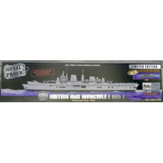 Forces of Valor British HMS Invincible (RO5) Light Aircraft Carrier Falklands War 1982 Waterline Series Limited Edition 1:700 Scale 955001A