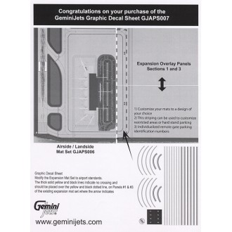 Gemini Jets Graphic Decal Sheet x1 for Airport Mat Sets 1/400 Scale GJAPS007