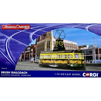 Corgi OOC Brush Railcoach Blackpool Transport Interflora 1:76 Scale OM44013