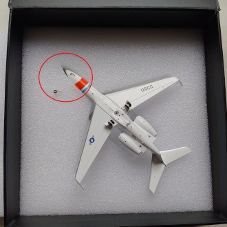 Gemini 200 United States Coast Guard Gulfstream G550 C-37B 02 1:200 Scale G2USC918 Broken Front Landing Gear