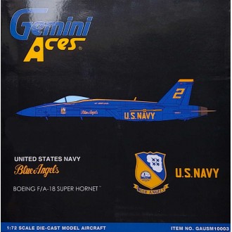 Gemini Aces U.S. Navy Blue Angels Boeing F/A-18 Super Hornet 165664 1:72 Scale GAUSM10003